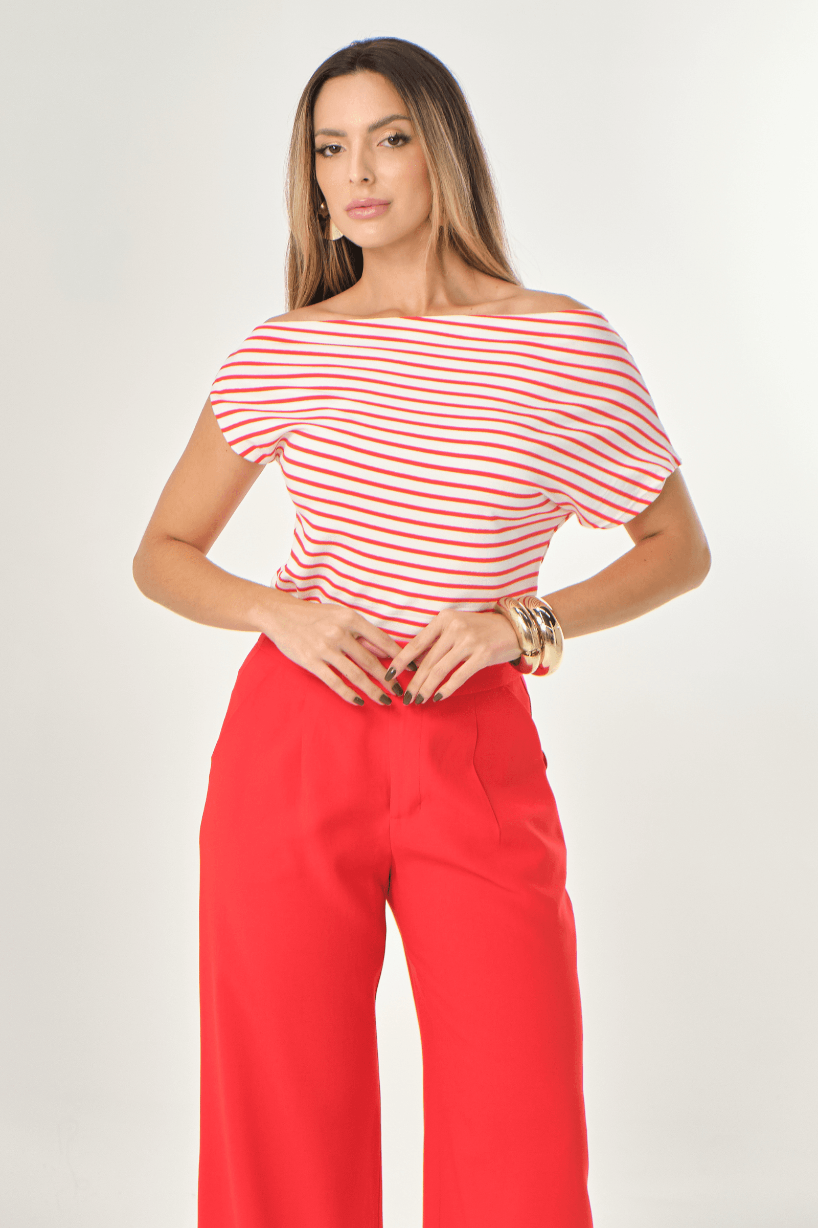 Blusa de malha assimétrica